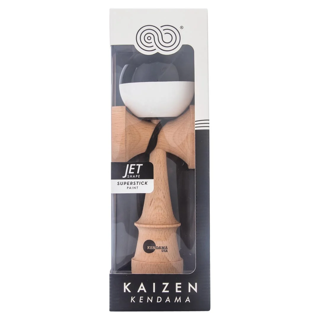 Kendama usa kaizen half split jet shape black beginner 4 packaging