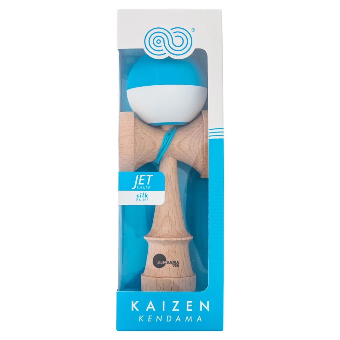 Kendama usa kaizen half split jet shape blue beginner 4 packaging