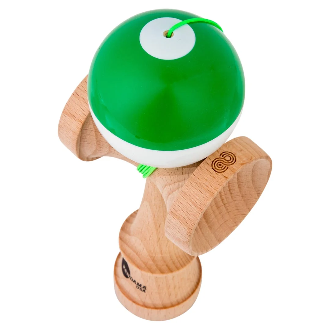 Kendama usa kaizen half split jet shape green beginner 2