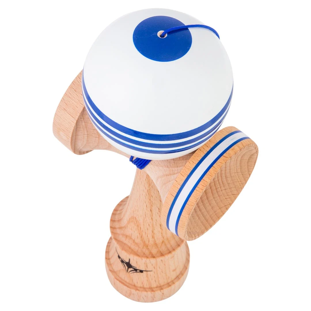 Kendama usa kaizen triple stripe jet shape blue white beginner 2