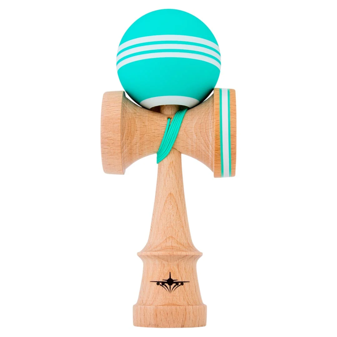 Kendama usa kaizen triple stripe jet shape green beginner 1