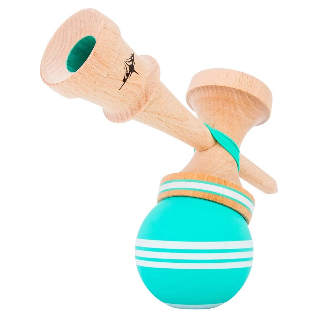 Kendama usa kaizen triple stripe jet shape green beginner 3