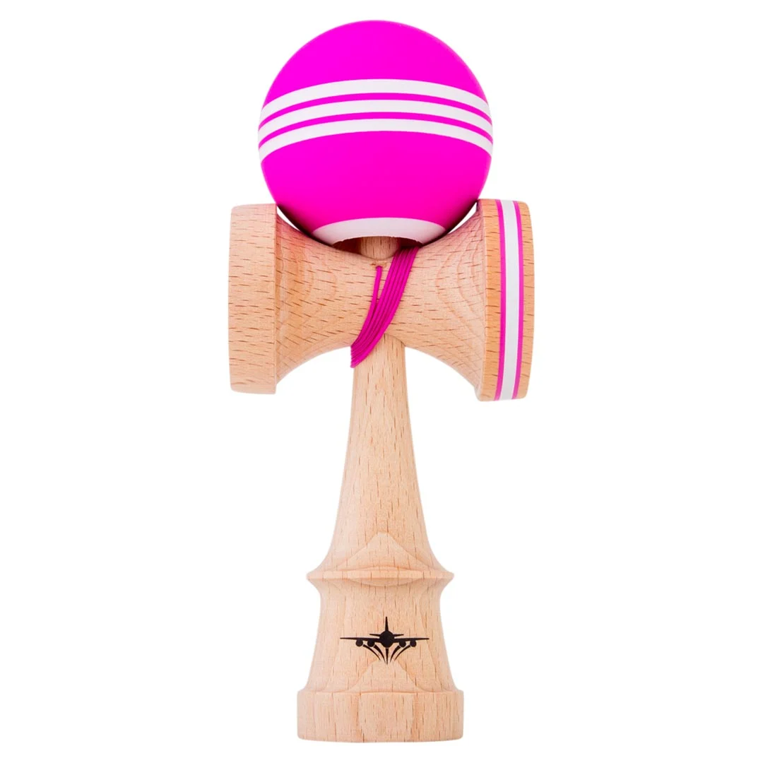 Kendama usa kaizen triple stripe jet shape pink beginner 1