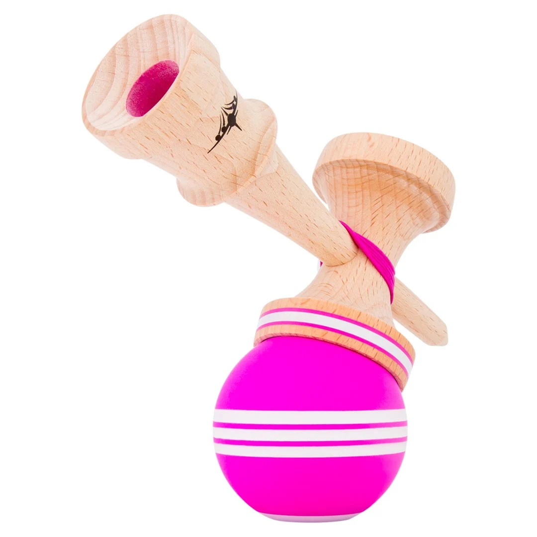 Kendama usa kaizen triple stripe jet shape pink beginner 3